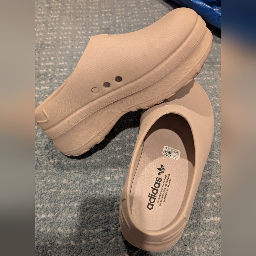 Adidas Platform Beige Clogs